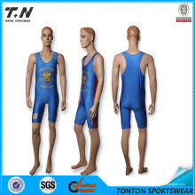 2015 Дешевые Custom Lycra Оптовая Бланк Wrestling Синглет